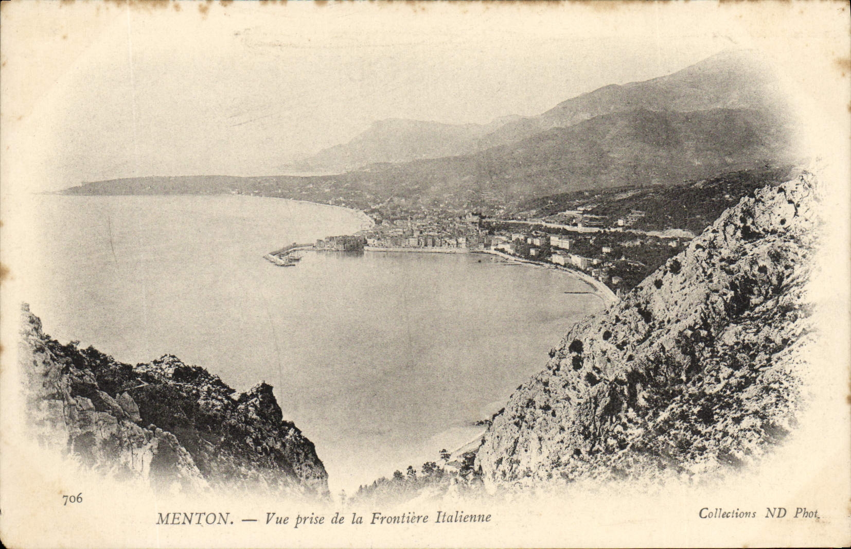 CPA Menton Vue Prise De La Frontiere Italienne
