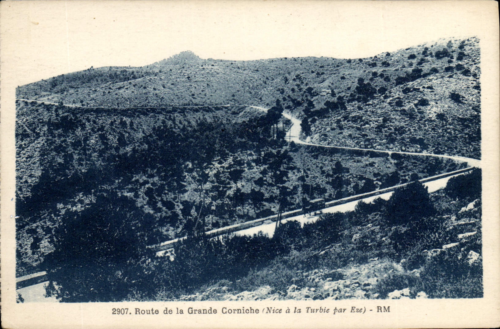 CPA Route De La Grande Corniche Nice a la Turbie par Eze