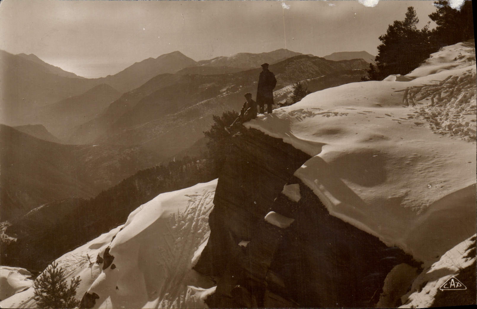 CPA Peira Cava Vue sur la mer