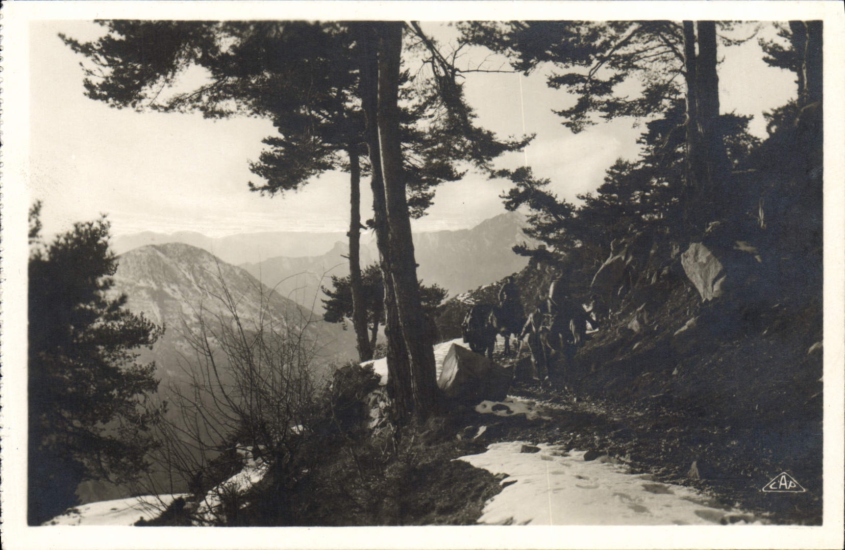 VINTAGE POSTCARD Peira Undermined Summit of Rocca Seira