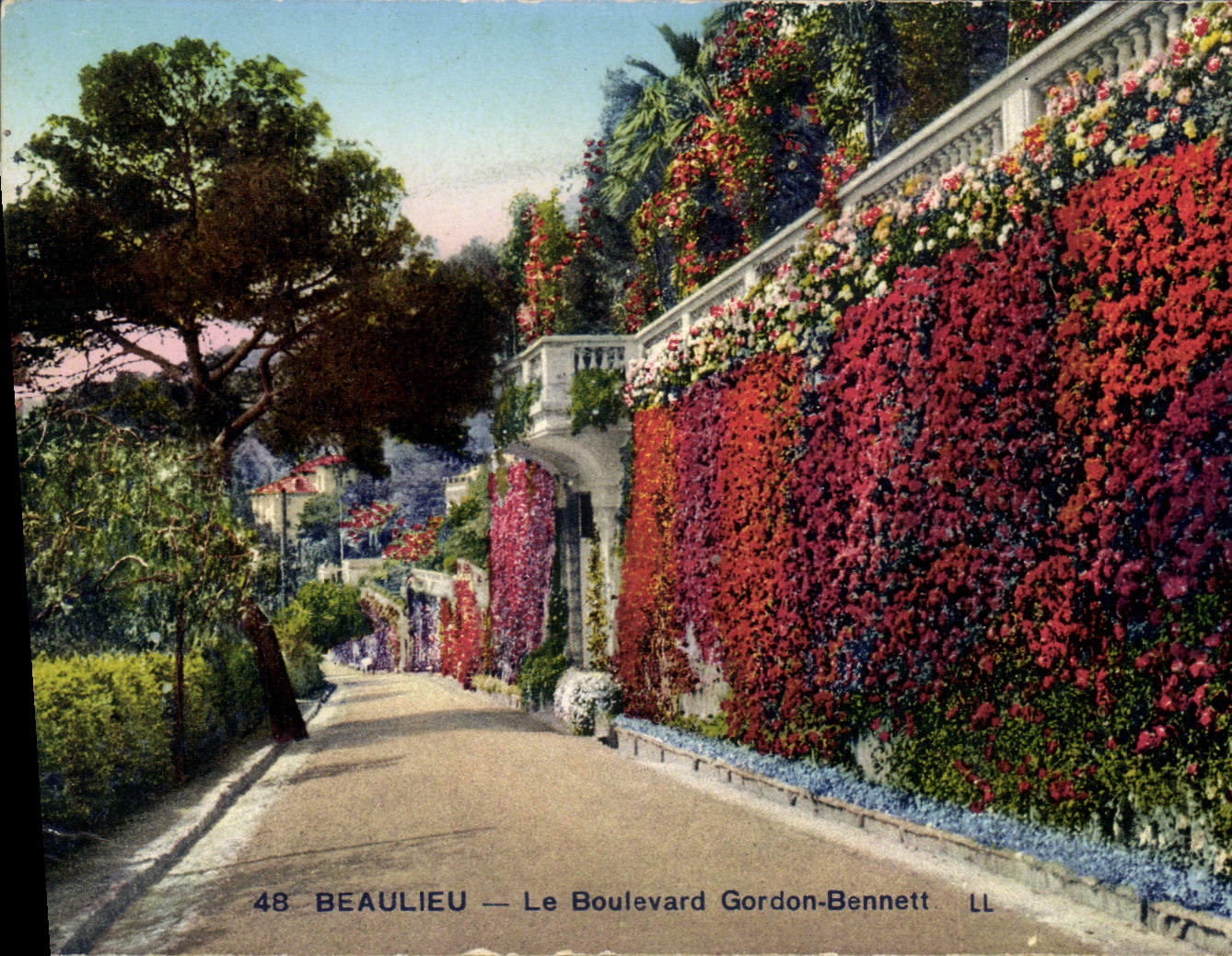 VINTAGE POSTCARD Beaulieu the Boulevard Gordon Bennett