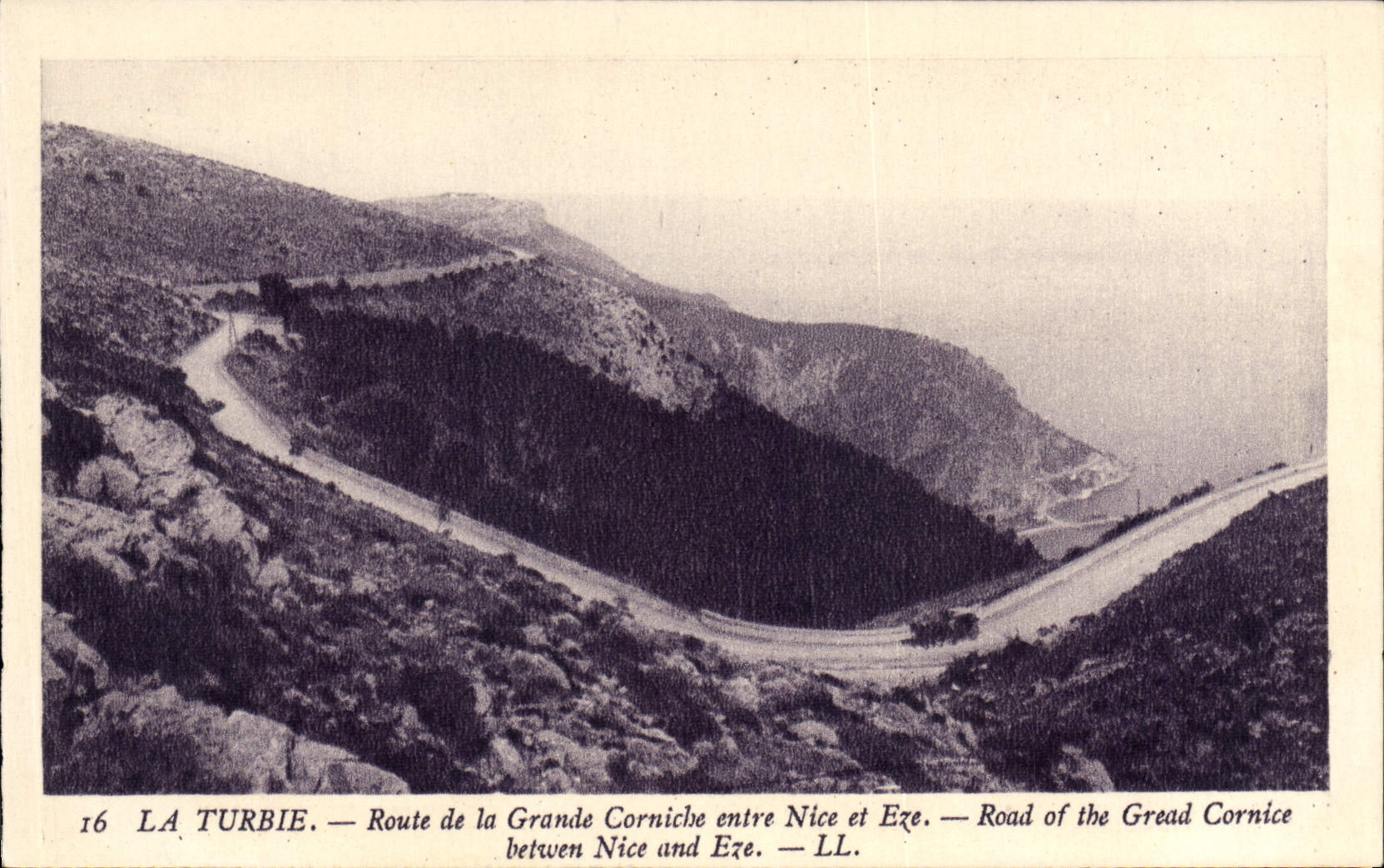 CPA La Turbie Route De La Grande Corniche Entre Nice Et Eze