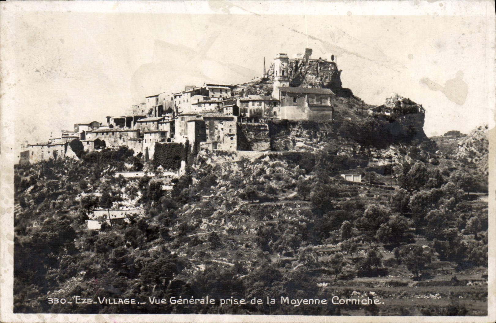 CPA Eze Village Vue Generale Prise De La Moyenne Corniche