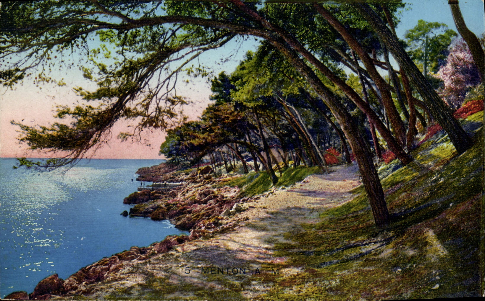 VINTAGE POSTCARD Menton