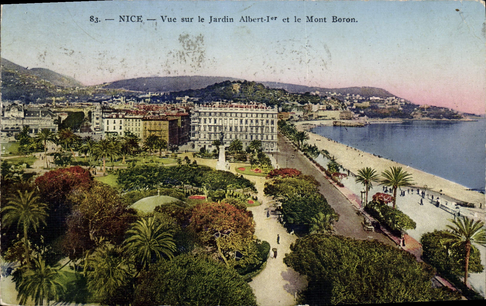 VINTAGE POSTCARD Nice Seen On the Garden Albert 1st And the Boron Mount