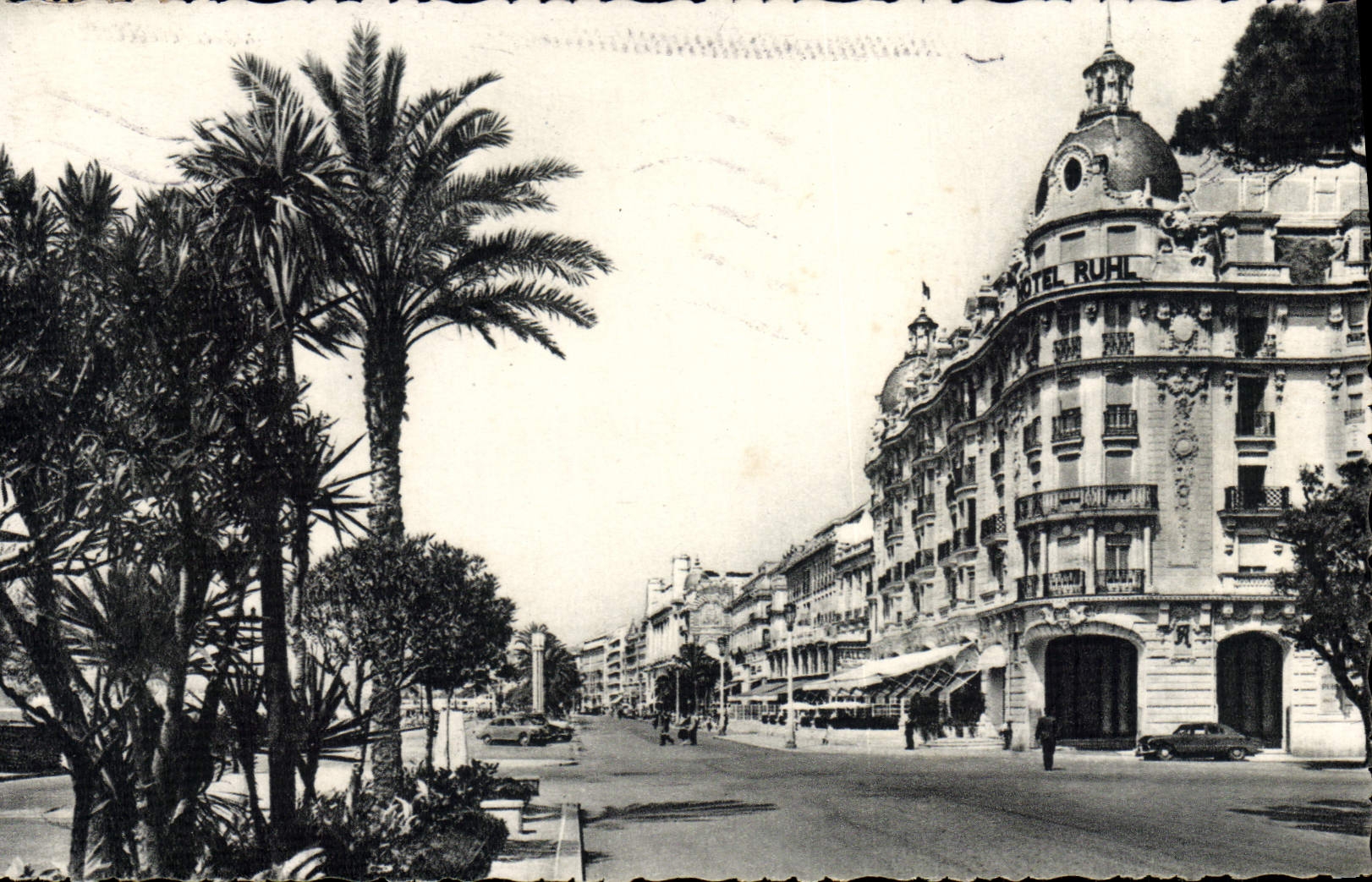 CPA Nice Entree De La Promenade Des Anglais Hotel Ruhl