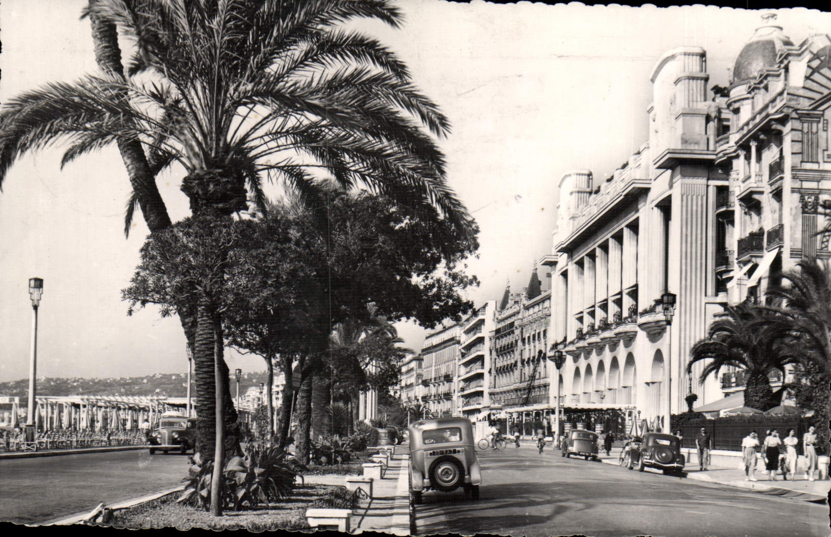 POSTAL MODERNA Niza caminata del paladar inglés del mediterráneo