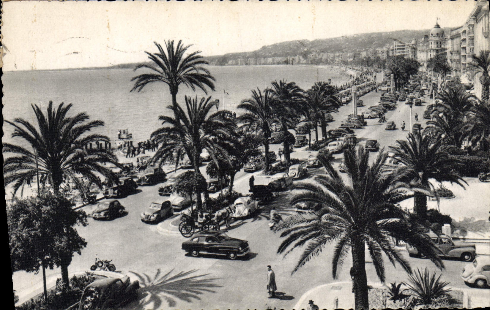 Opinión de la POSTAL de la VENDIMIA Niza de la caminata del inglés