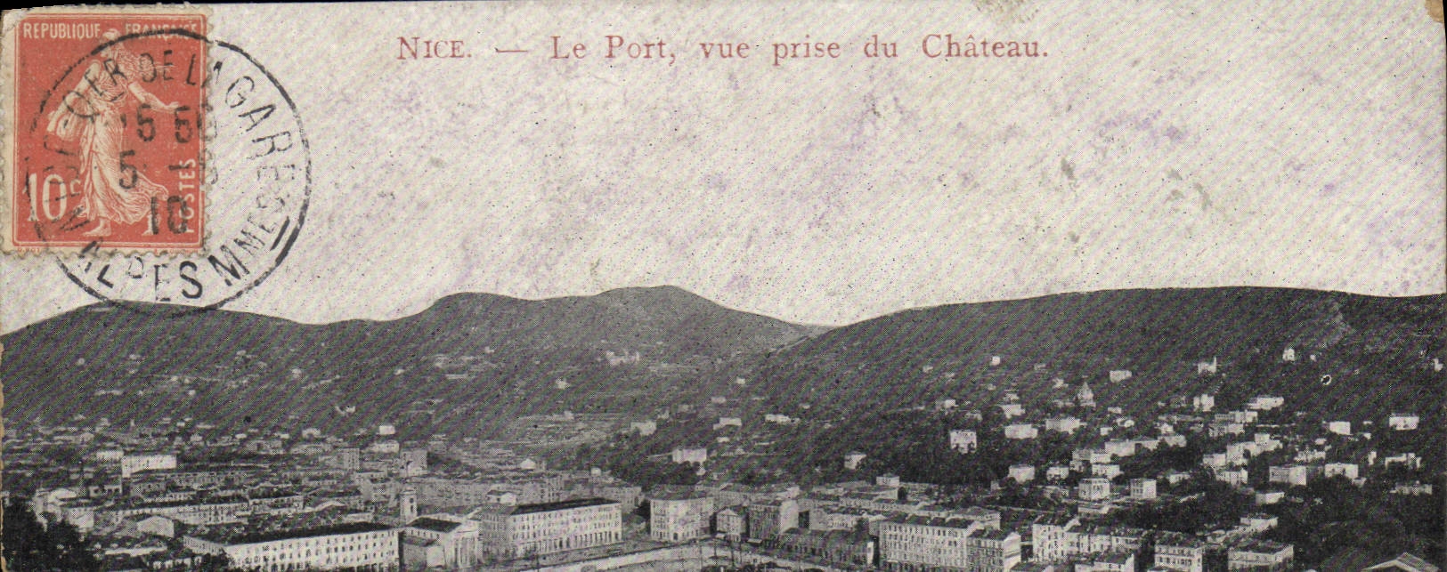 CPA Nice Le Port Vue Prise Du Chateau