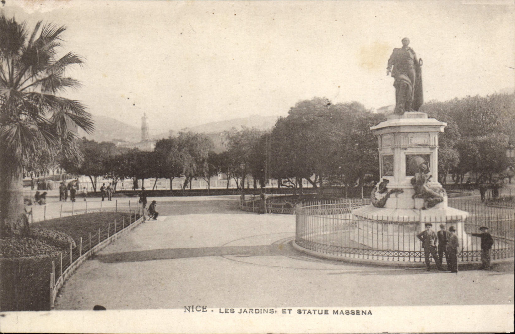 VINTAGE POSTCARD Nice the Gardens And Rules Massena