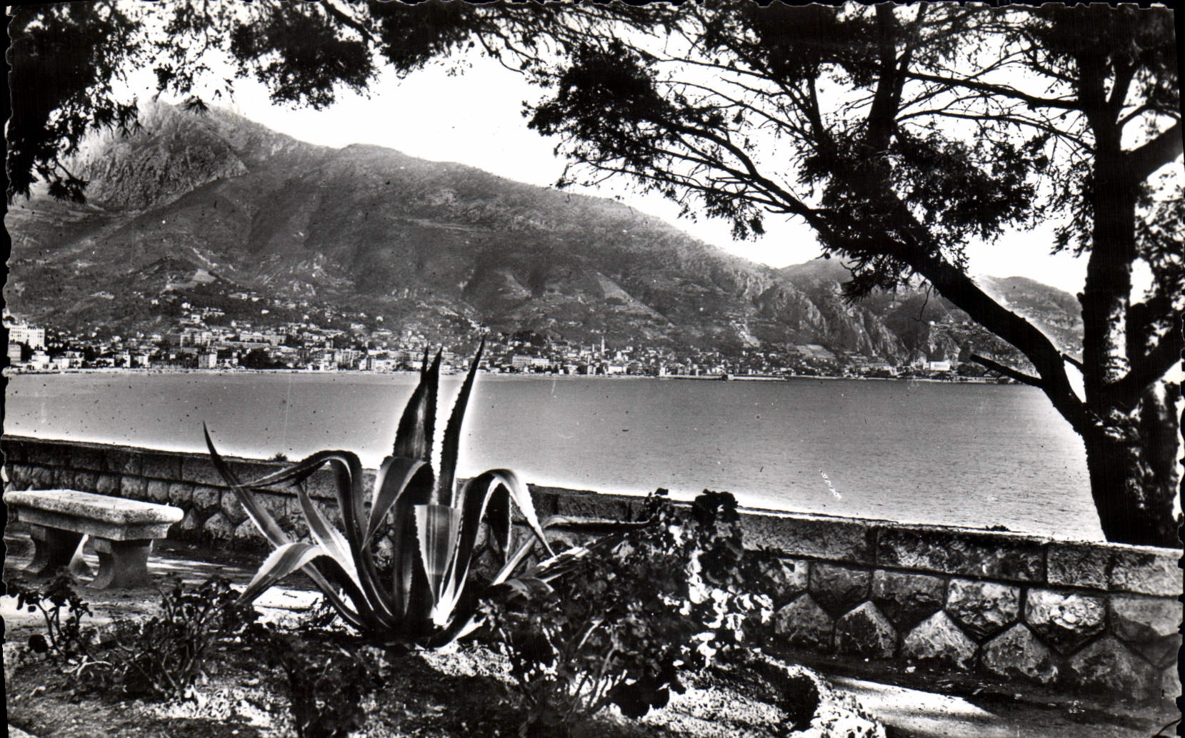 MODERN CARD Menton View Taken Exit of the tunnel of the Cape Martin