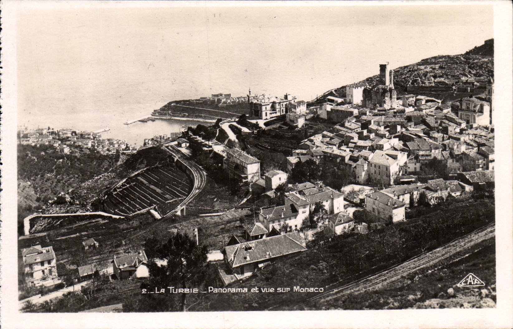 CPA La Turbie Panorama Et Vue Sur Monaco