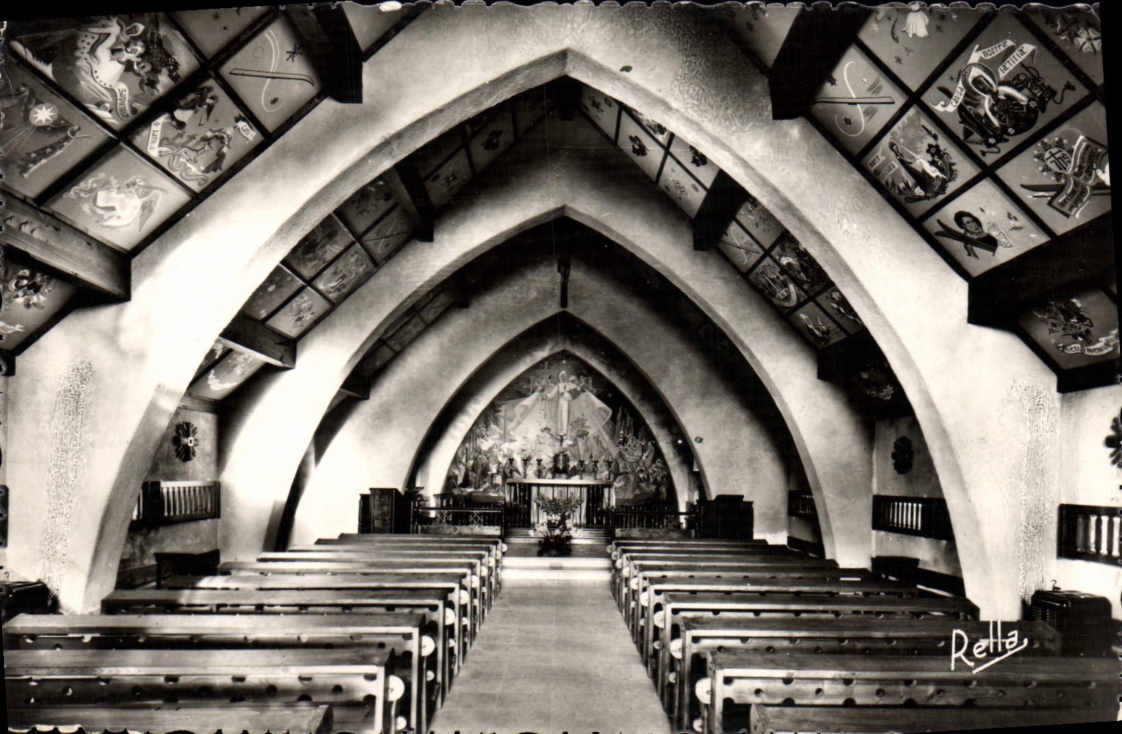 CPM Les Alpes Valberg Sanctuaire De Notra Dame Des Neiges Interieur