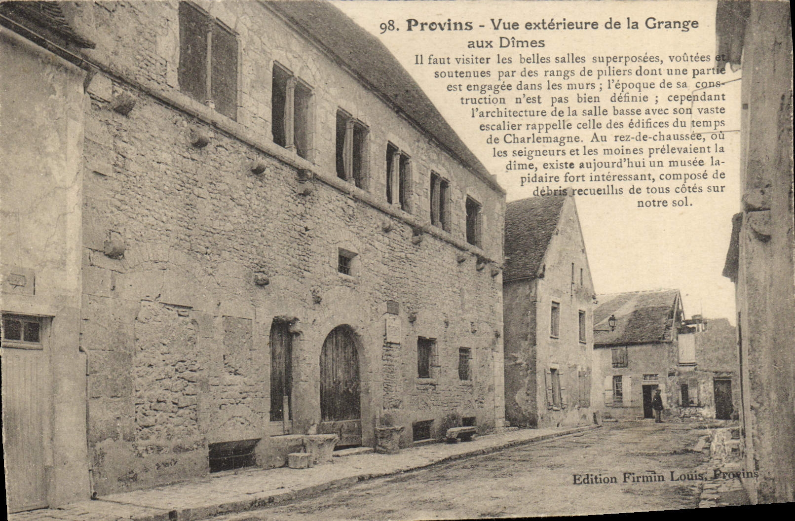 VINTAGE POSTCARD Layered branches Seen External Of the Barn In Dimes