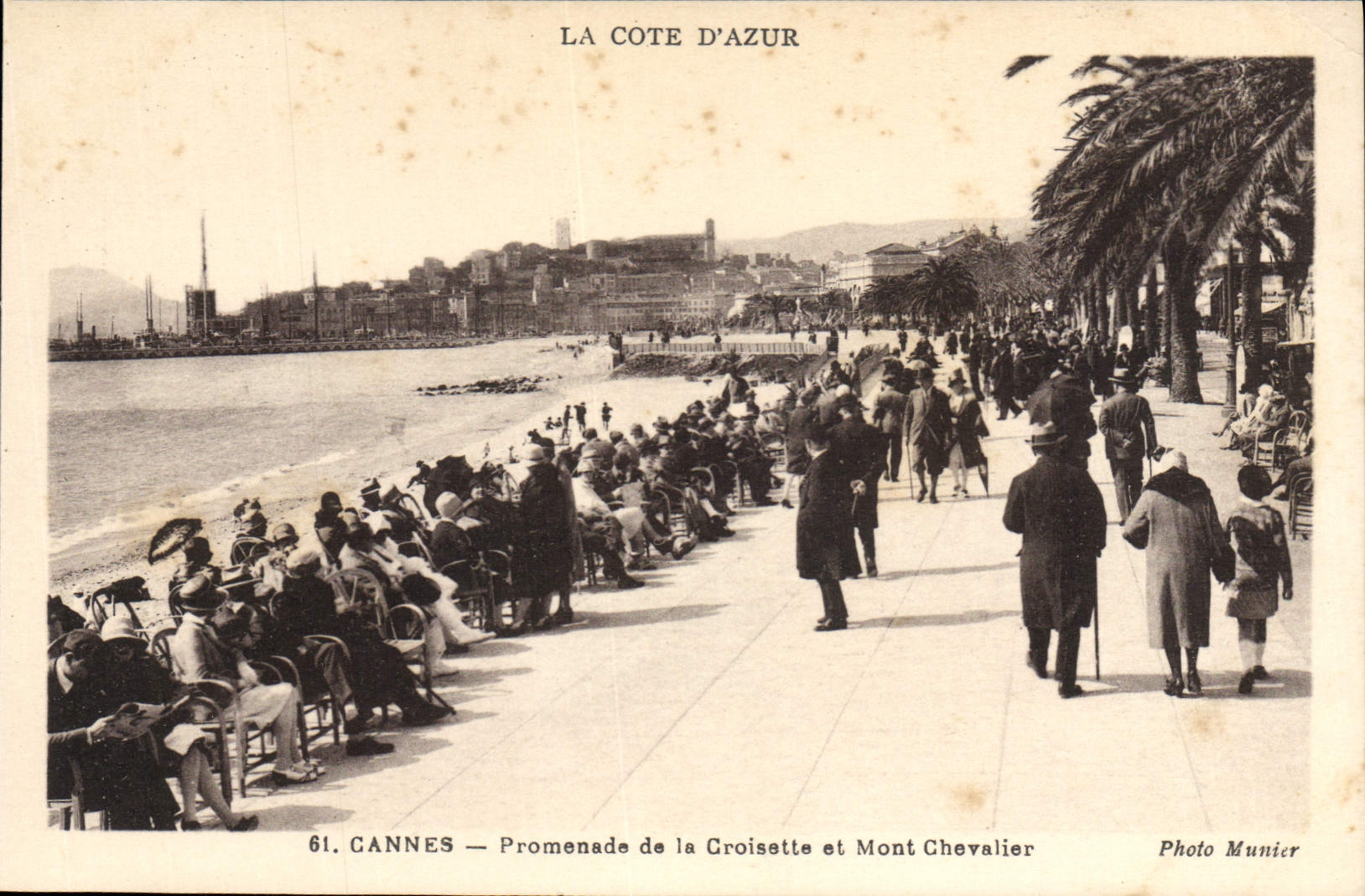 CPA Cannes Promenade de la Croisette et Mont Chevalier