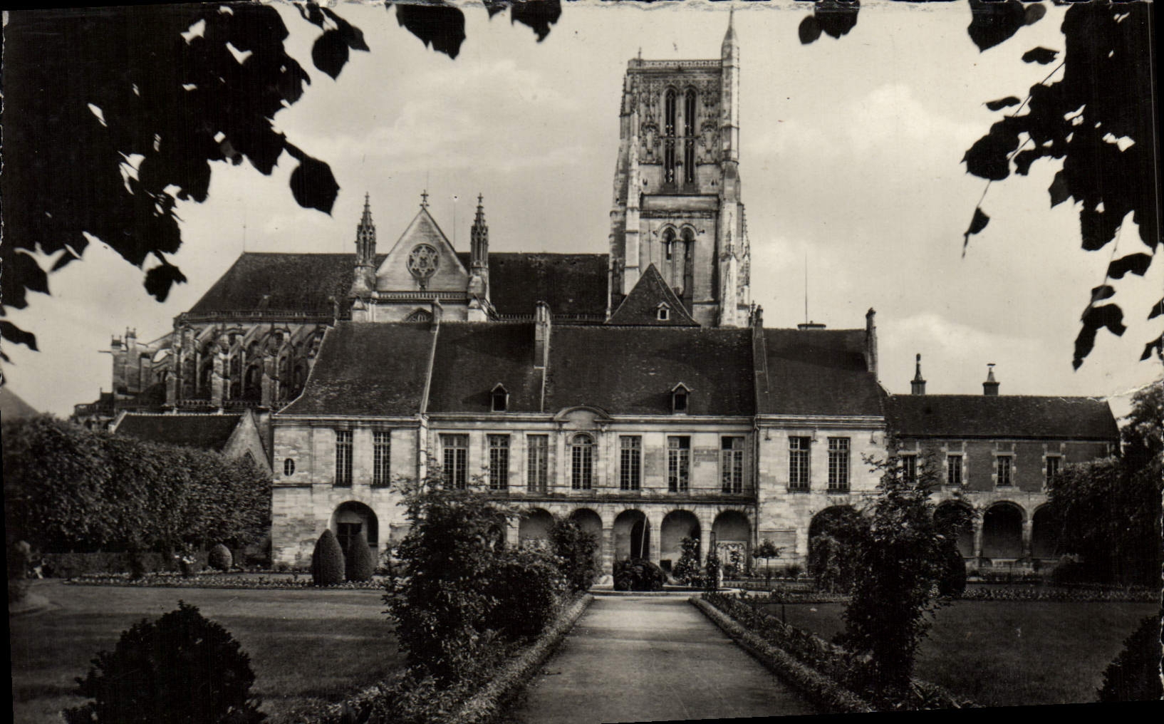 MODERN CARD Meaux the museum and the cathedral Seen of the Bossuet garden