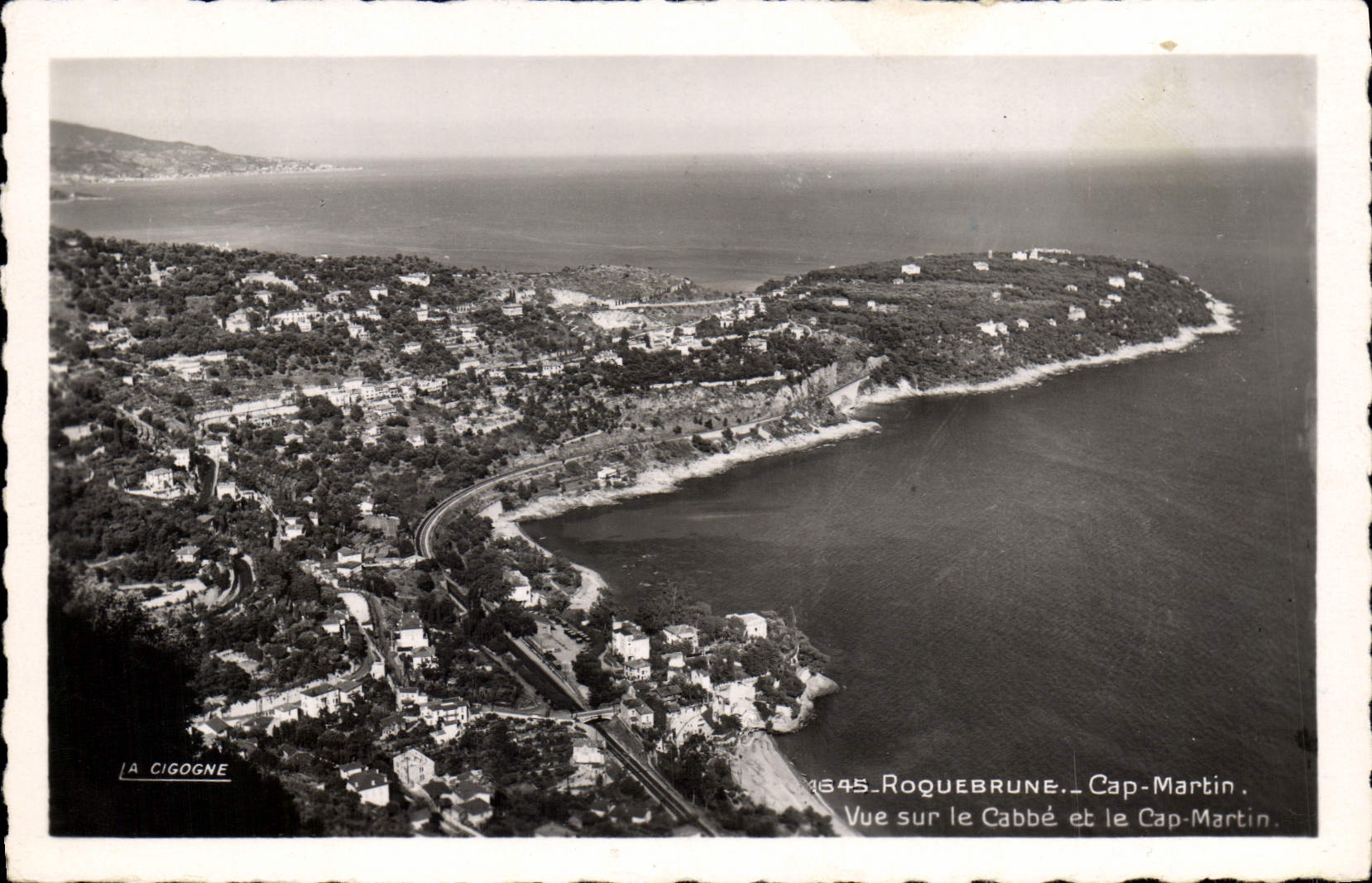 VINTAGE POSTCARD Roquebrune Cape Martin Seen On Cabbe and the Cape Martin