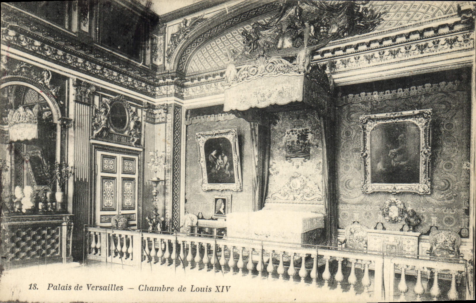 VINTAGE POSTCARD Versailles Palate of Room of Louis XIV
