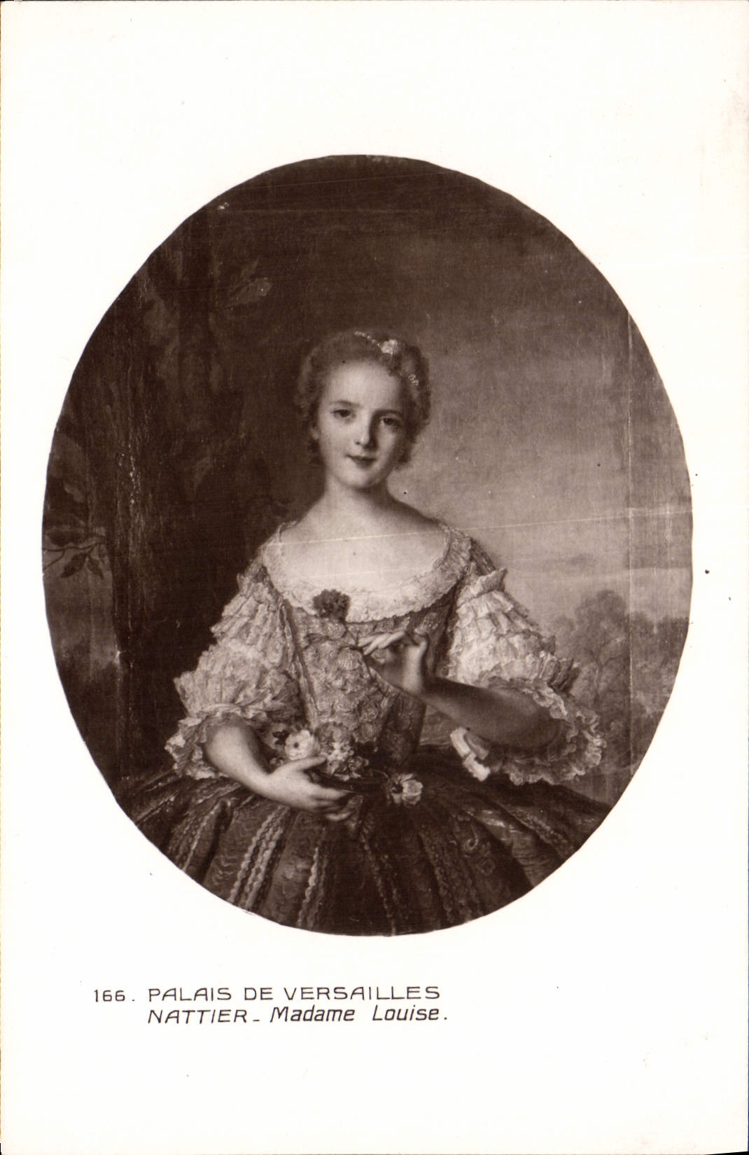 VINTAGE POSTCARD Palate Of Versailles Nattier Mrs Louise
