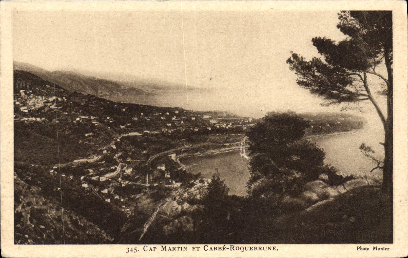 Cabo Martin y Roquebrune de la POSTAL de la VENDIMIA