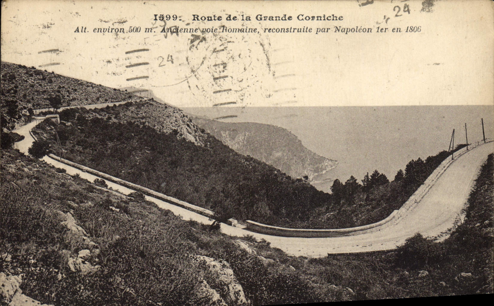 CPA Route de la grande corniche 