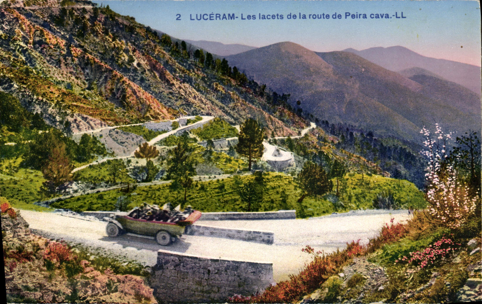 CPA Luceram Les Lacets de la Route de Peira Cava