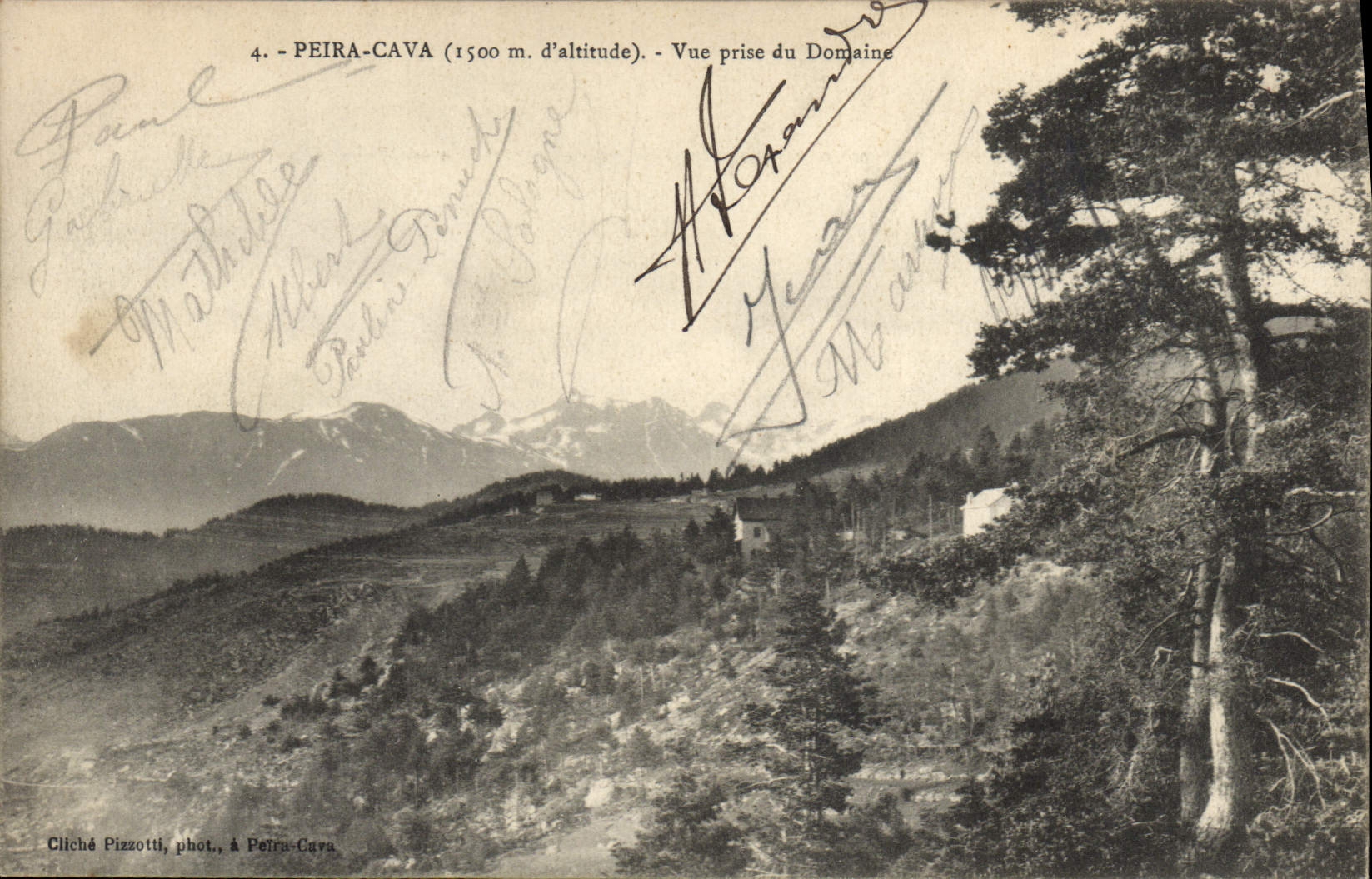 VINTAGE POSTCARD Peira Undermined Field Seen from