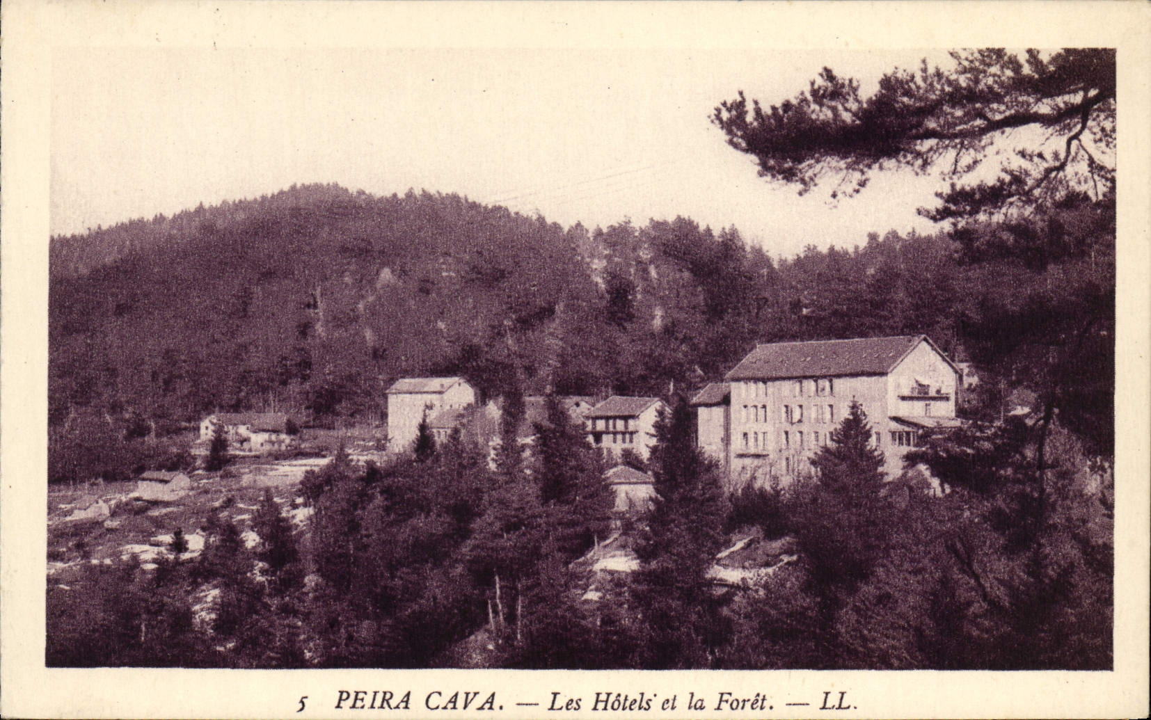 VINTAGE POSTCARD Peira Undermined the Hotels and the Drill