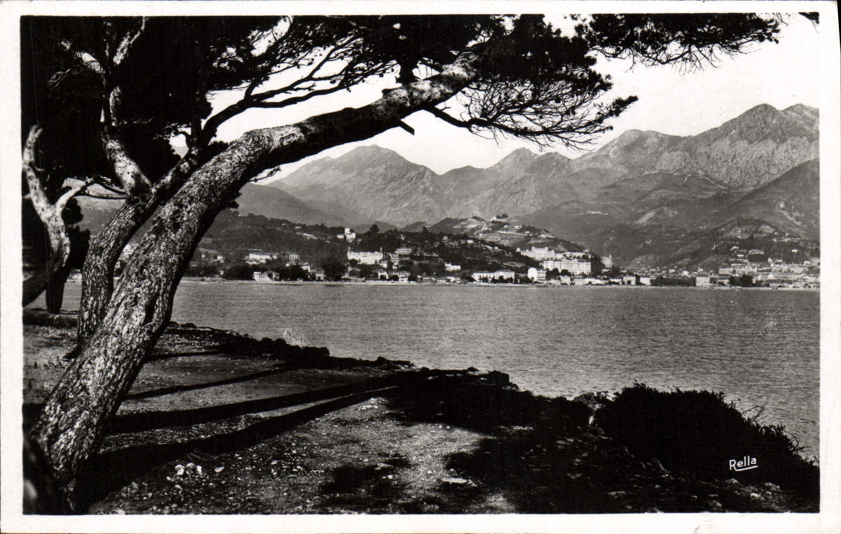 VINTAGE POSTCARD Menton from the Cape Martin