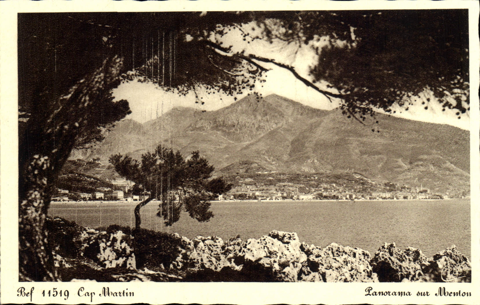 CPA Cap Martin Panoram sur Menton