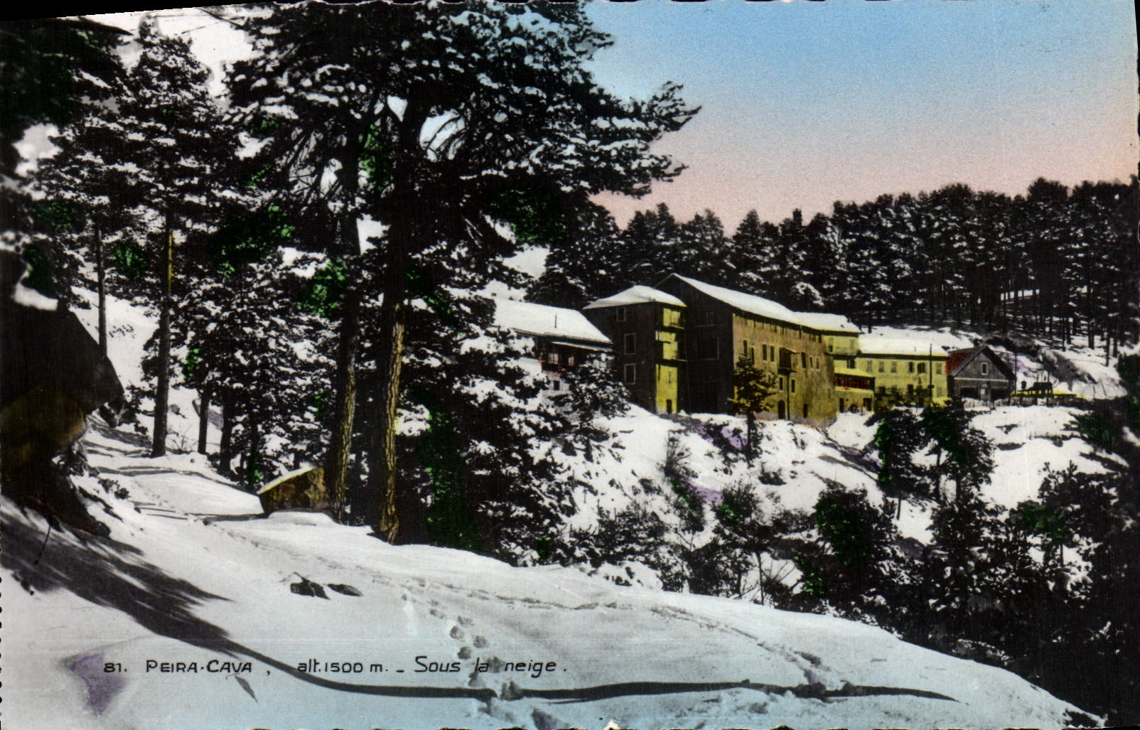 CPM Peira Cava Sous la neige