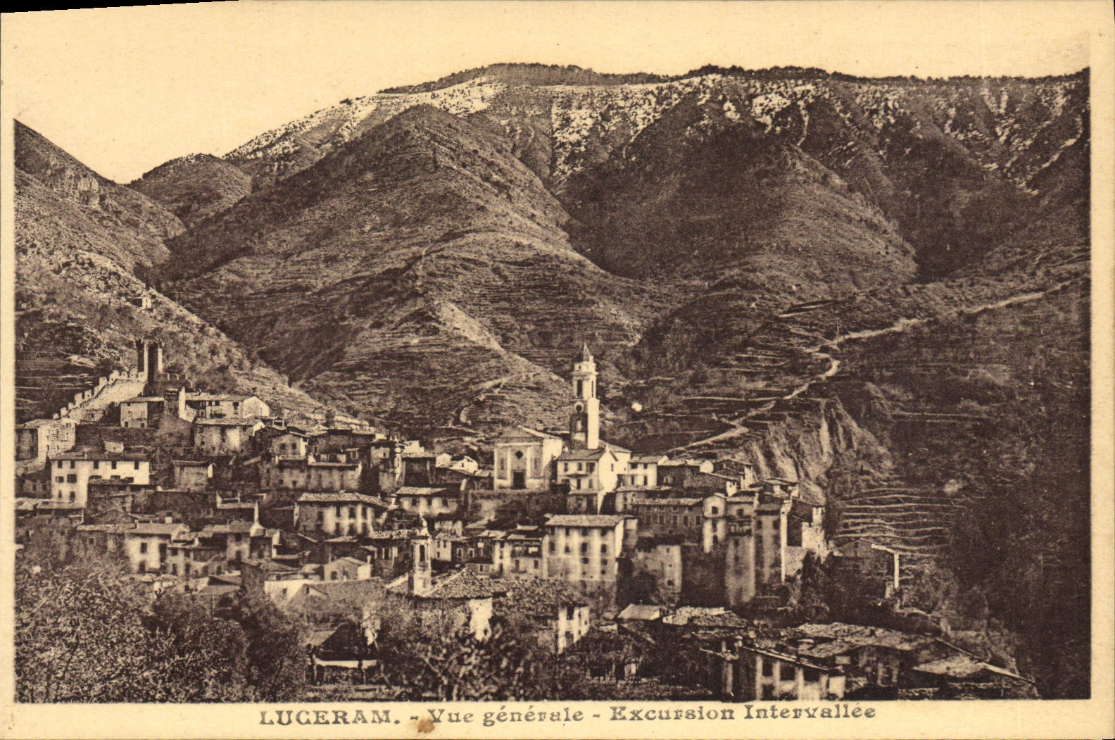 CPA Luceram Vue Generale excursion Intervallee