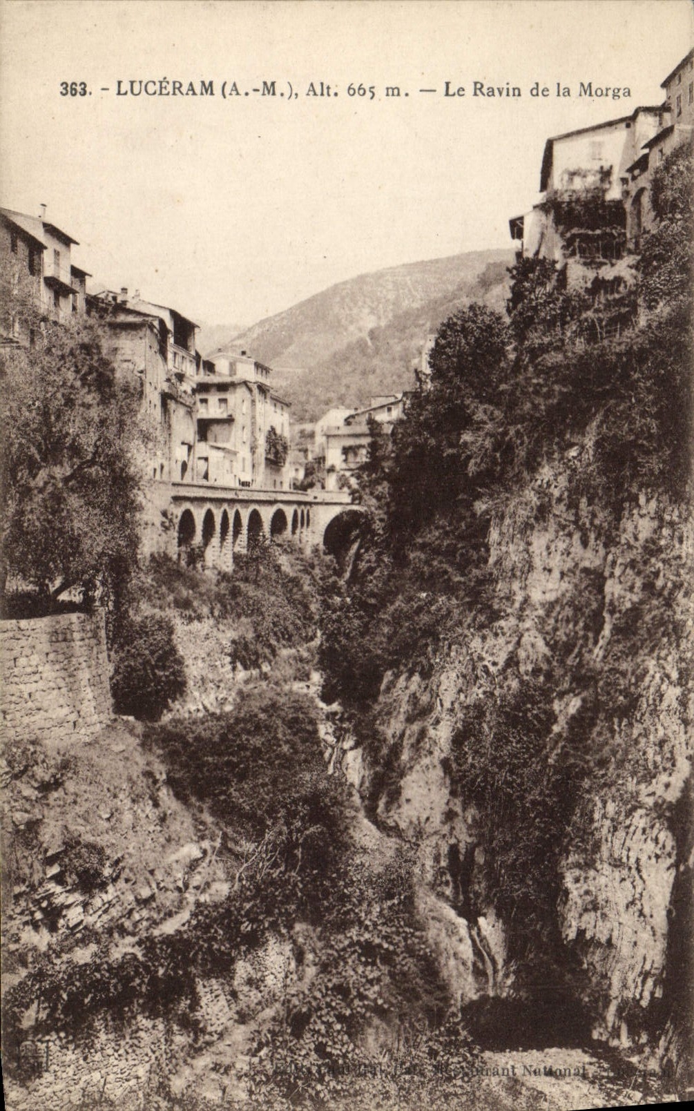 CPA Luceram Le Ravin de la Morga