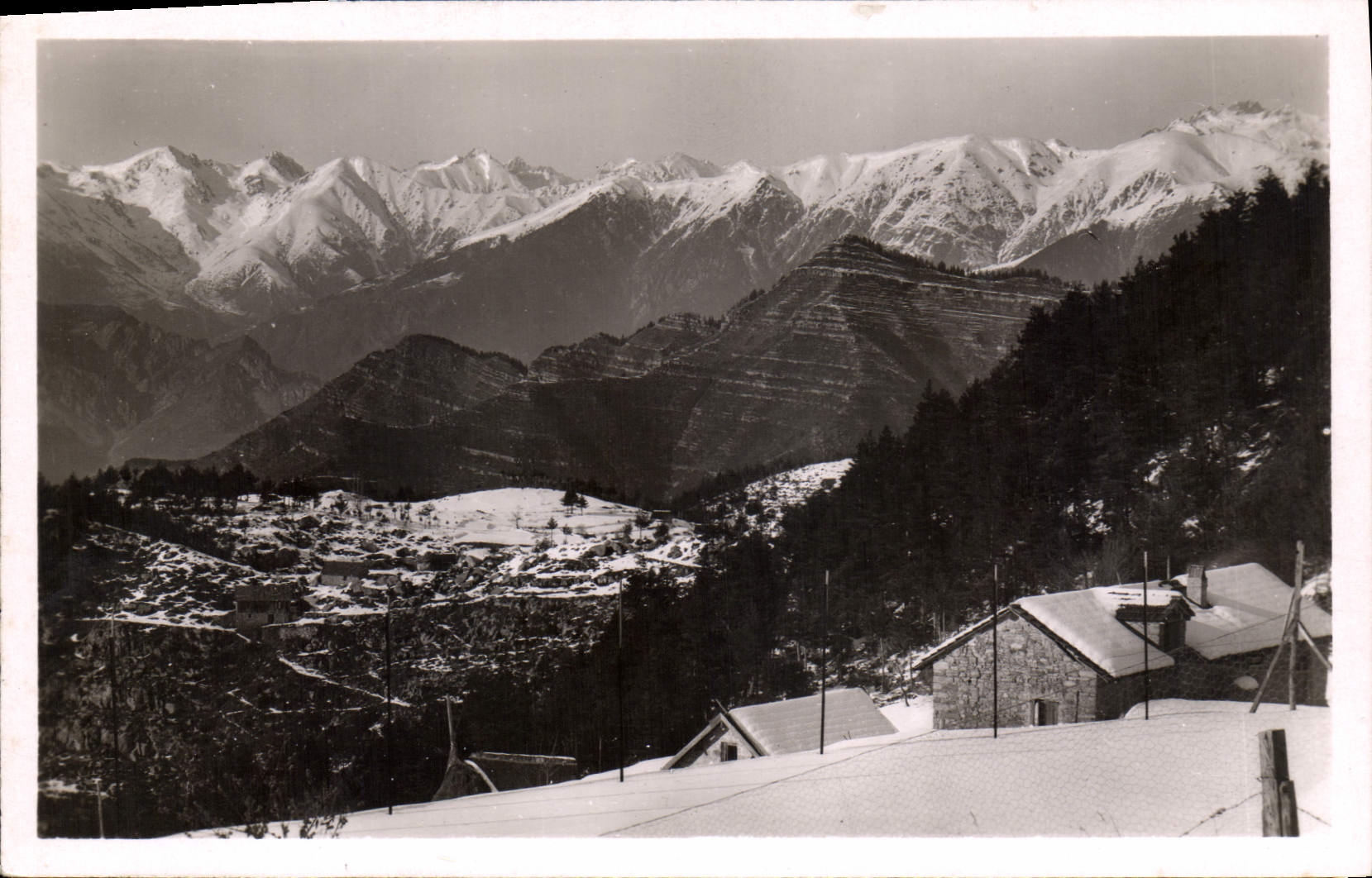 CPM Peira Cava Vue sur les Alpes