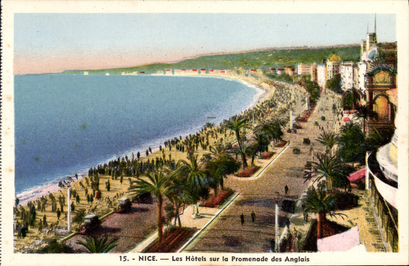 CPA Nice Les Hotels Sur la Promenade des Anglais