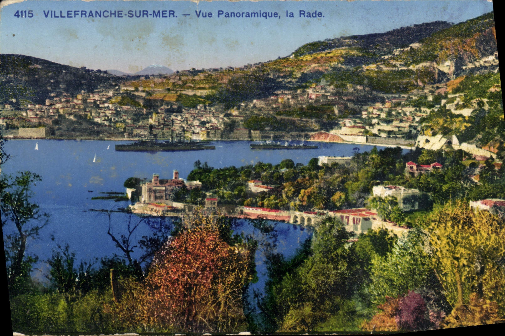 CPA Villefranche Sur Mer Vue Panoramique la Rade