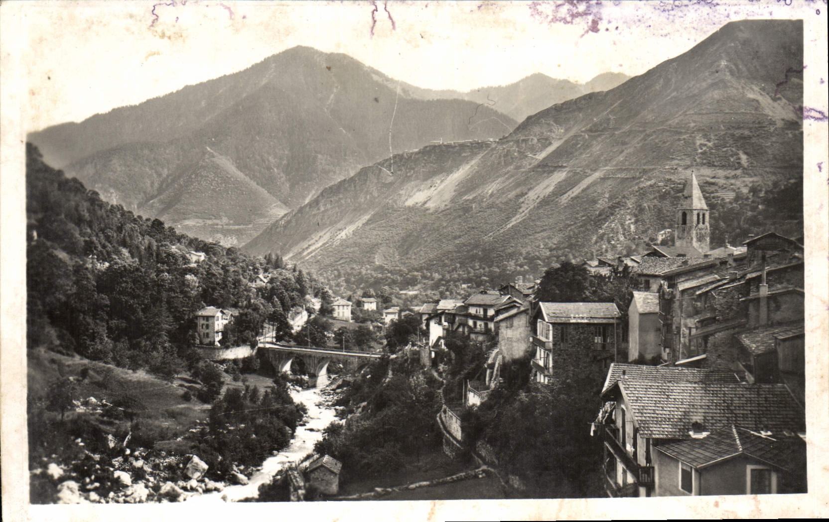 VINTAGE POSTCARD Holy Martin Vesubie Switzerland nicoise