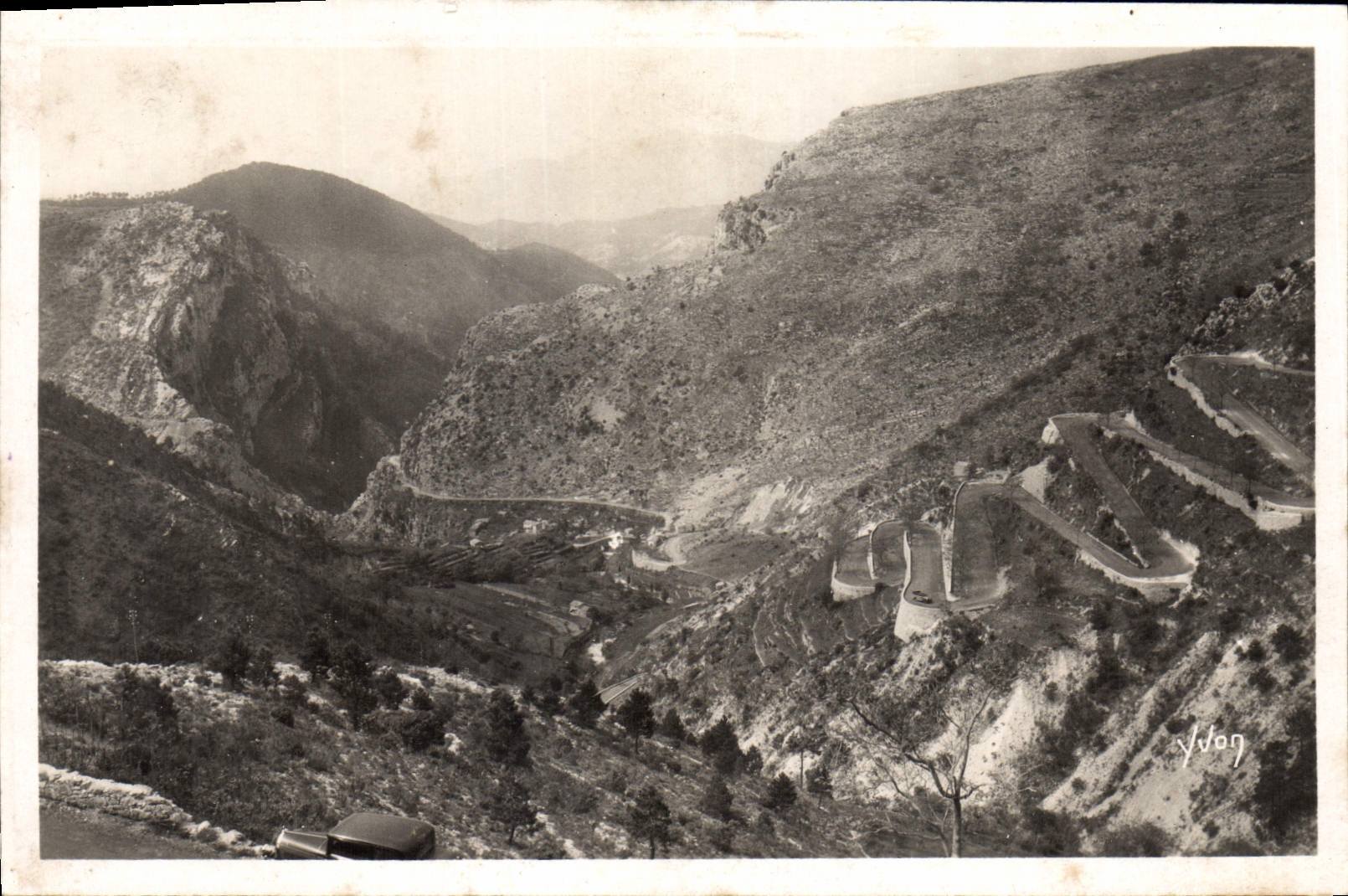 CPA Les lacets du col de Braus Route de Nice a Sospel