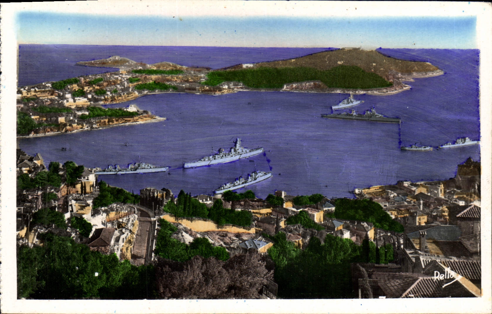 CPA Villefranche L'Escadre en Rade et le Cap Ferrat Bateaux