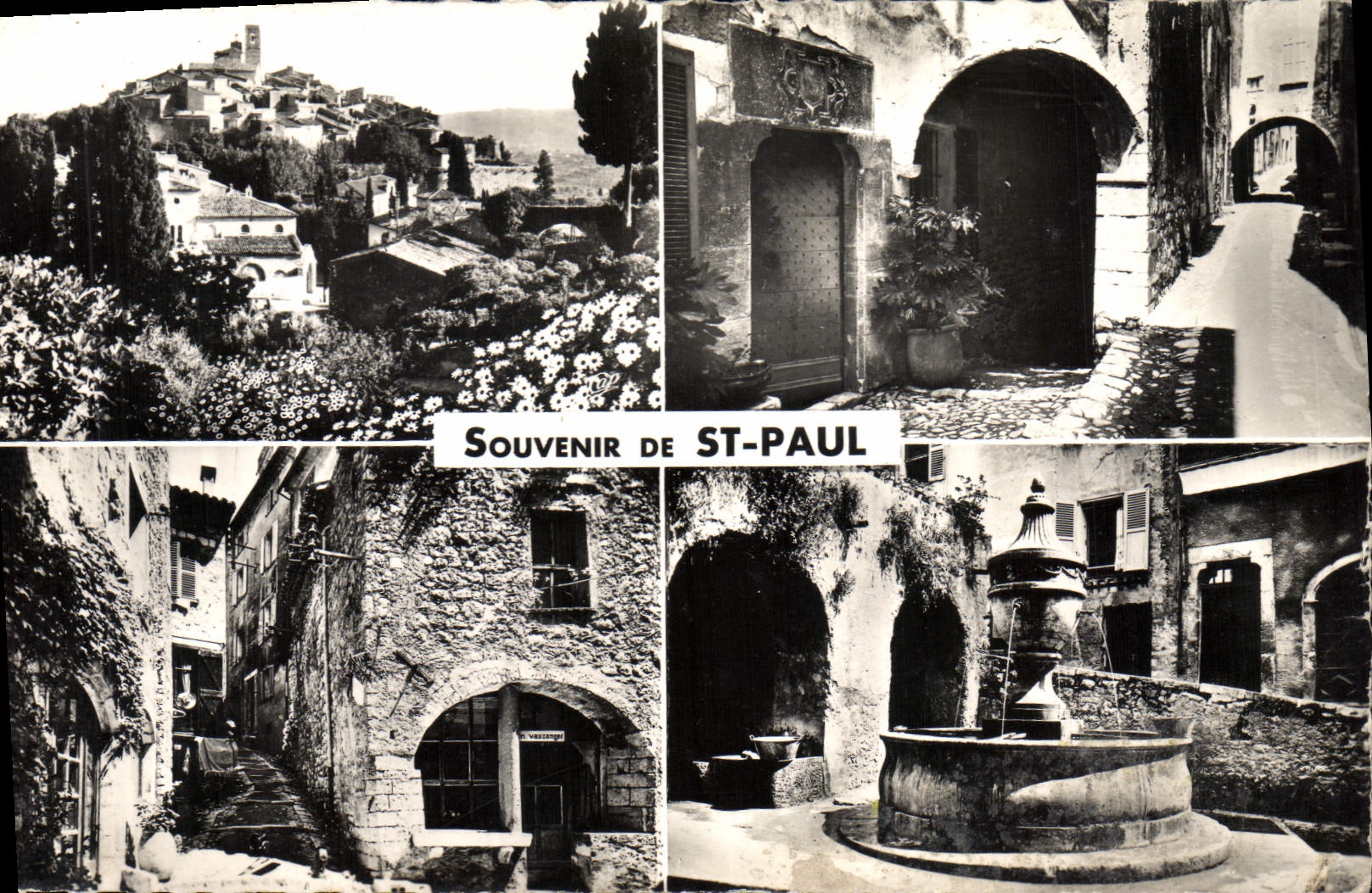 MODERN CARD Saint Paul View Old Assembled Street of the Church Fountain