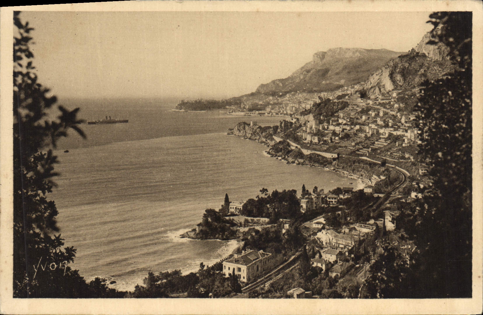 CPA Monaco Le Cap d'Ail Vue generale