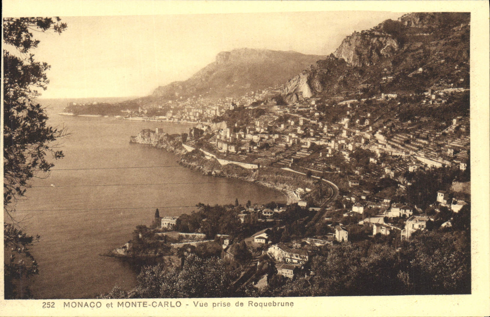 CPA Monaco et Monte Carlo Vue Prise de Roquebrune