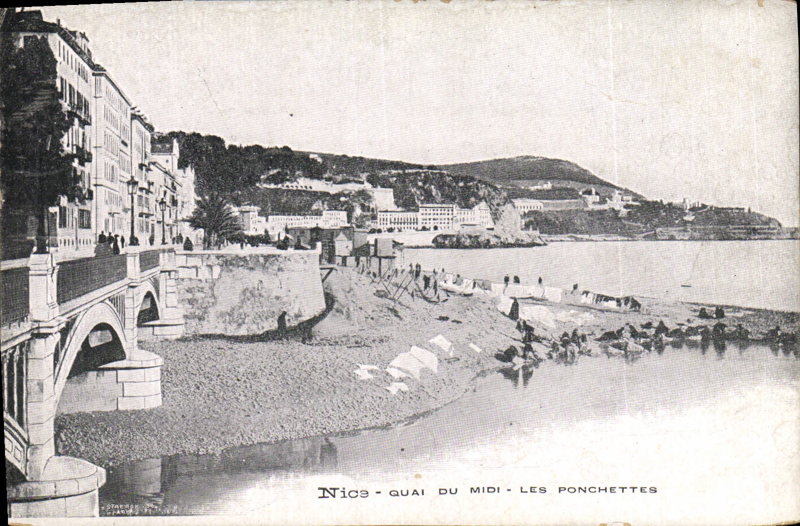CPA Nice Quai du Midi Les Ponchettes