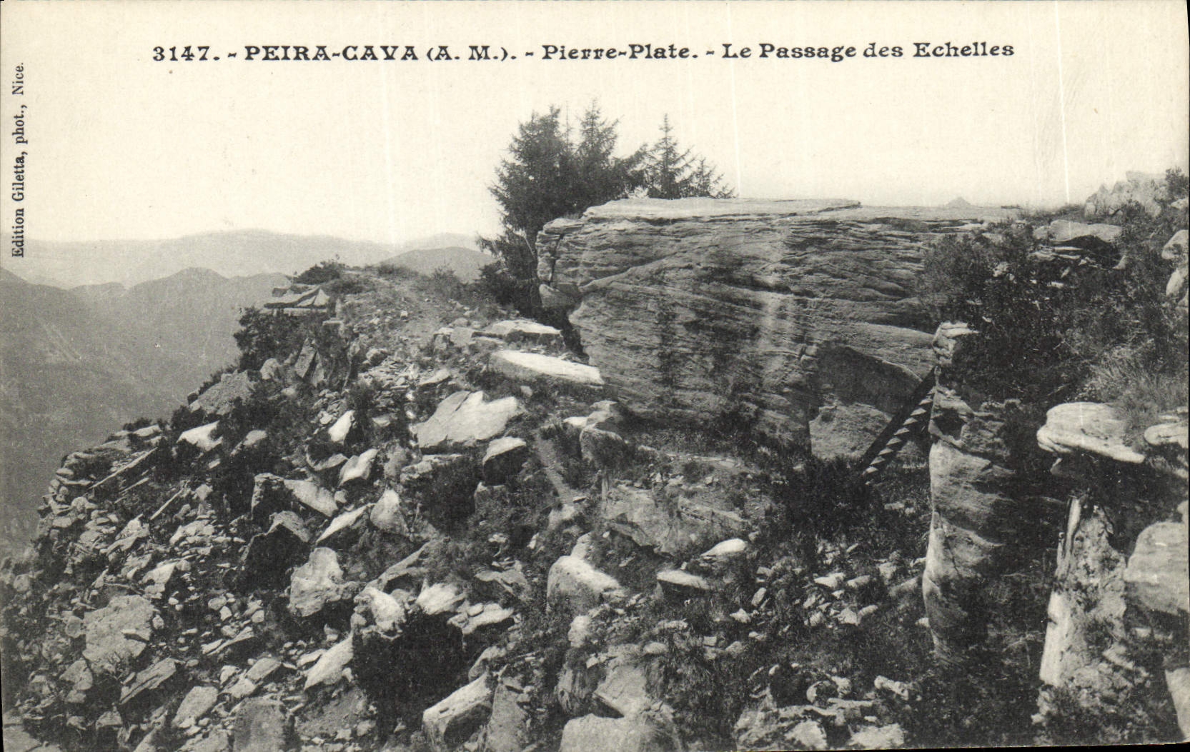 VINTAGE POSTCARD Peira Undermined Pierre Plate the Passage of the Scales