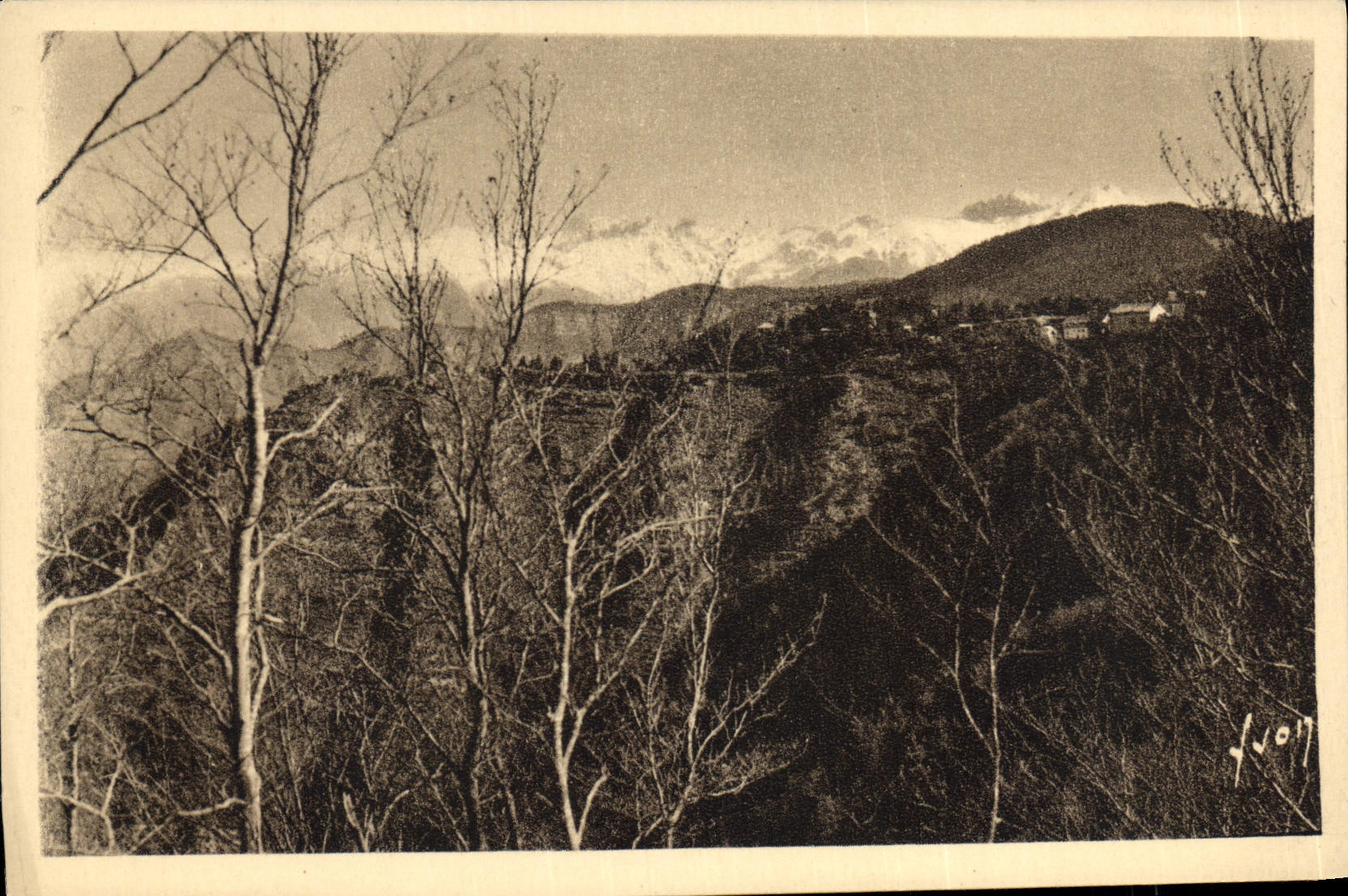 CPA Peira Cava et la chaine des Alpes