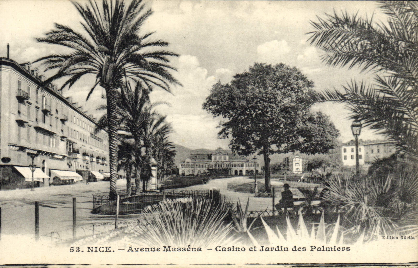 CPA Nice Avenue Massena Casino et Jardin des Palmiers