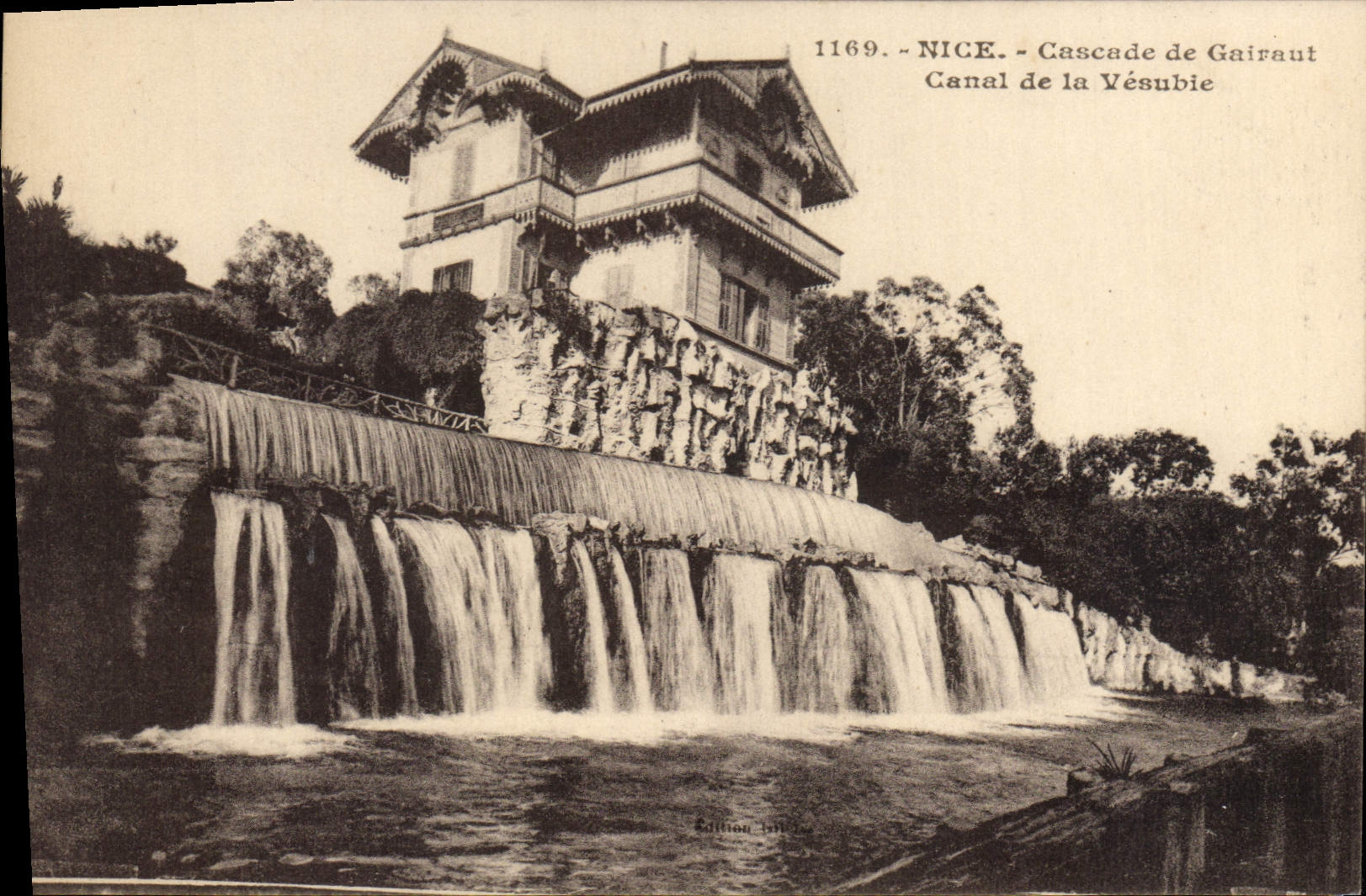 VINTAGE POSTCARD Nice Cascades of Gairaut Canal of Vesubie
