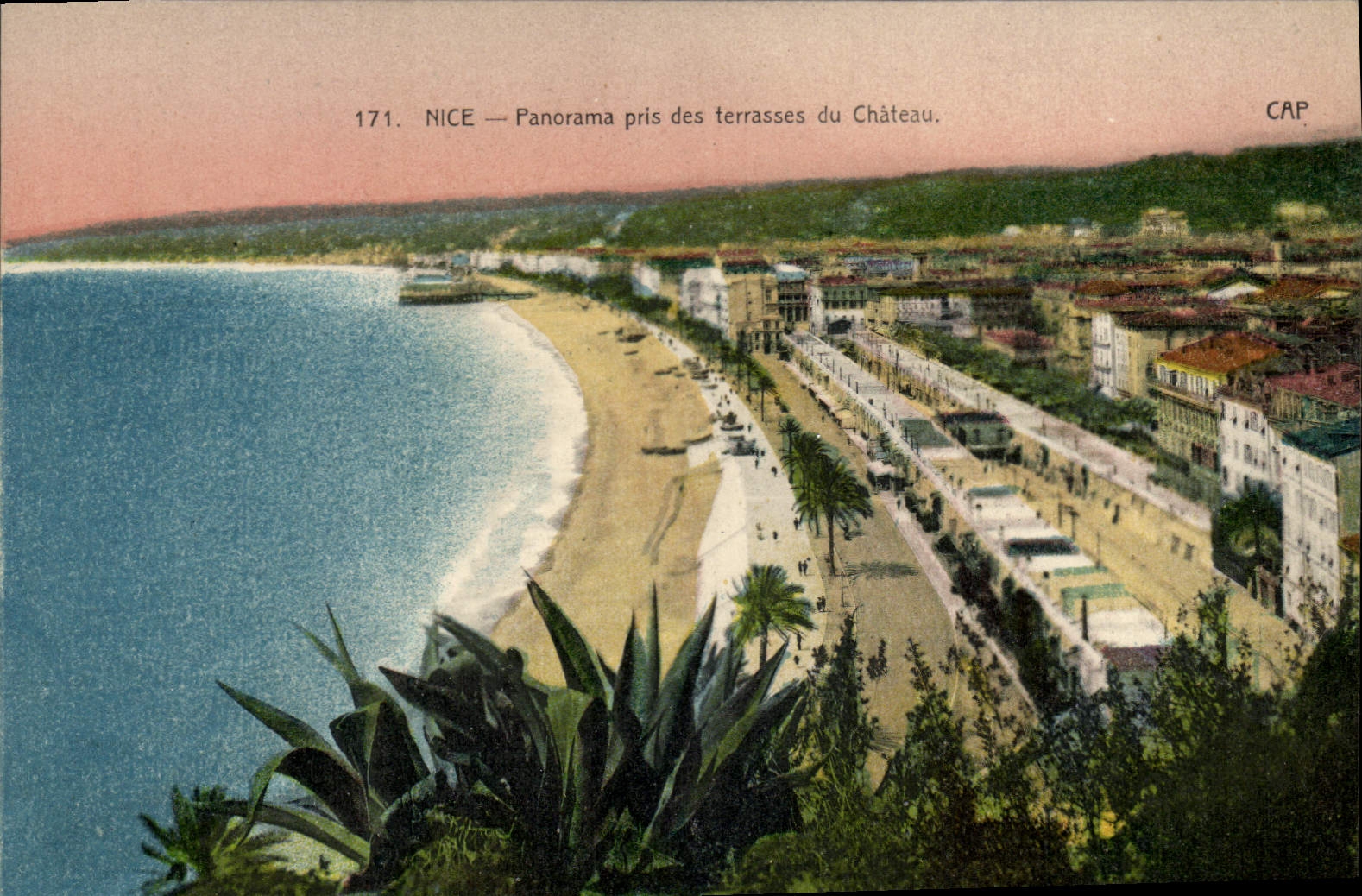 CPA Nice Panorama Pris des Terrasses du Chateau