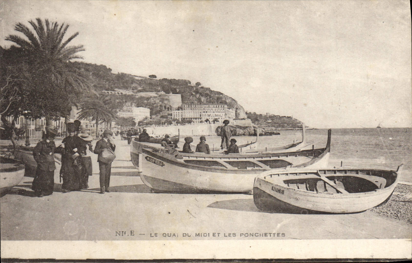 VINTAGE POSTCARD Nice the Quay Of the South And Ponchettes Boats
