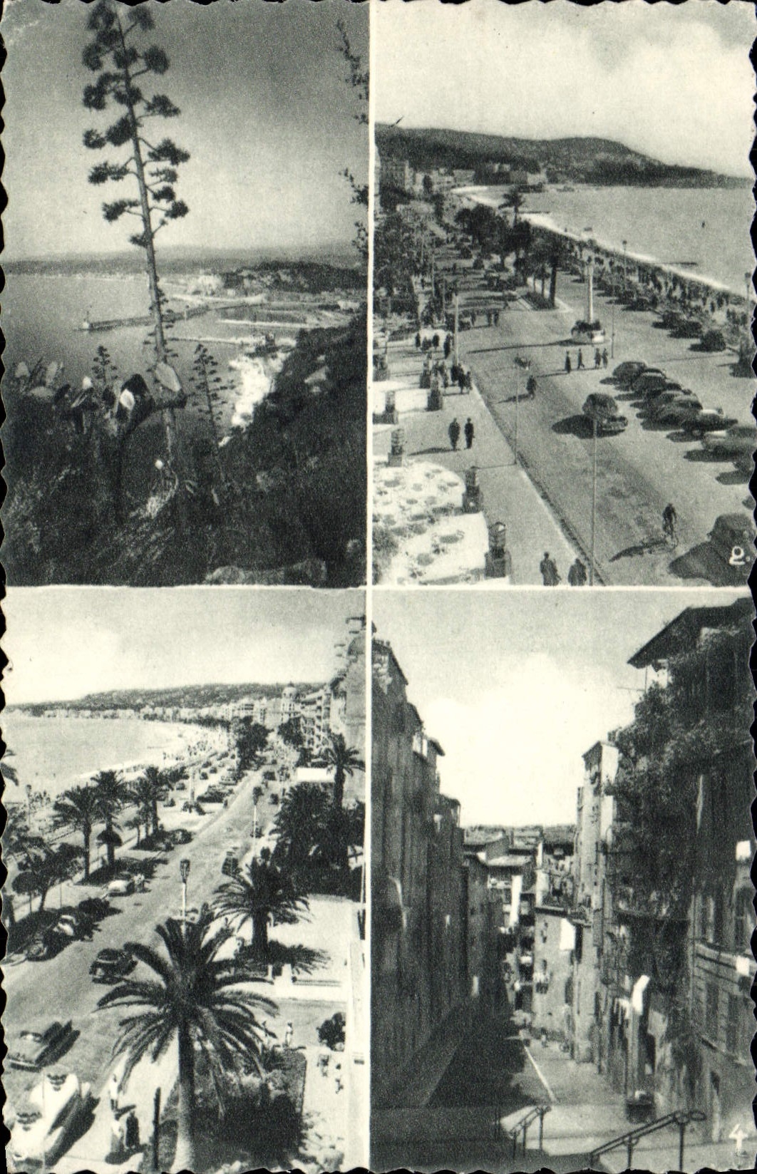 CPA Nice Vue Prise du Mont Boron Promenade des Anglais La vieille rue